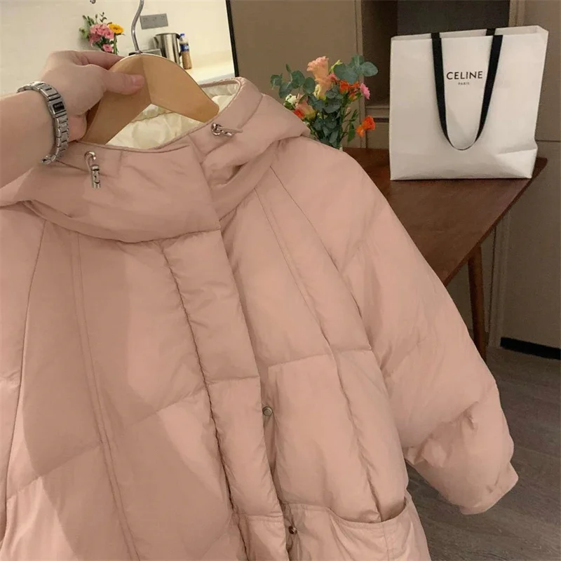 Jacket Woman Winter 2023 Demi-season Parka New In Outerwear Spring Hooded Oversize Female Quilted Ski Suit Fluffy Zipper Casual