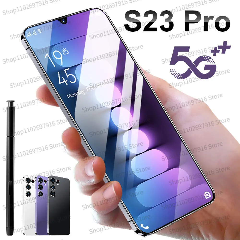 

S23Pro смартфон с 5,5-дюймовым дисплеем, Snapdragon 7,0, 888 мАч, Android 13