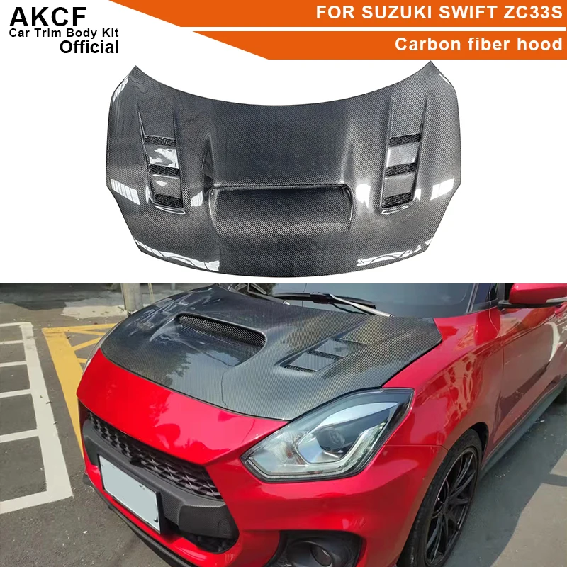 

High Quality Carbon Fiber Hood For Suzuki Swift ZC33S Upgrade Modification Engine Valve Cover Auto Parts Performance Kit