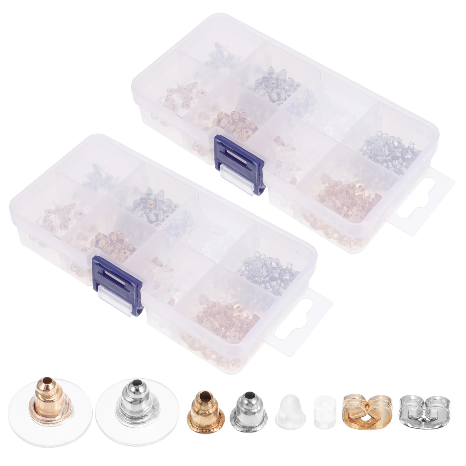 

Earring Backs Bullet Clutchpad Earringsfindings Stopper Pierced Secure Diy Parts Disc Kit Silicone Backings Screw Studsposts