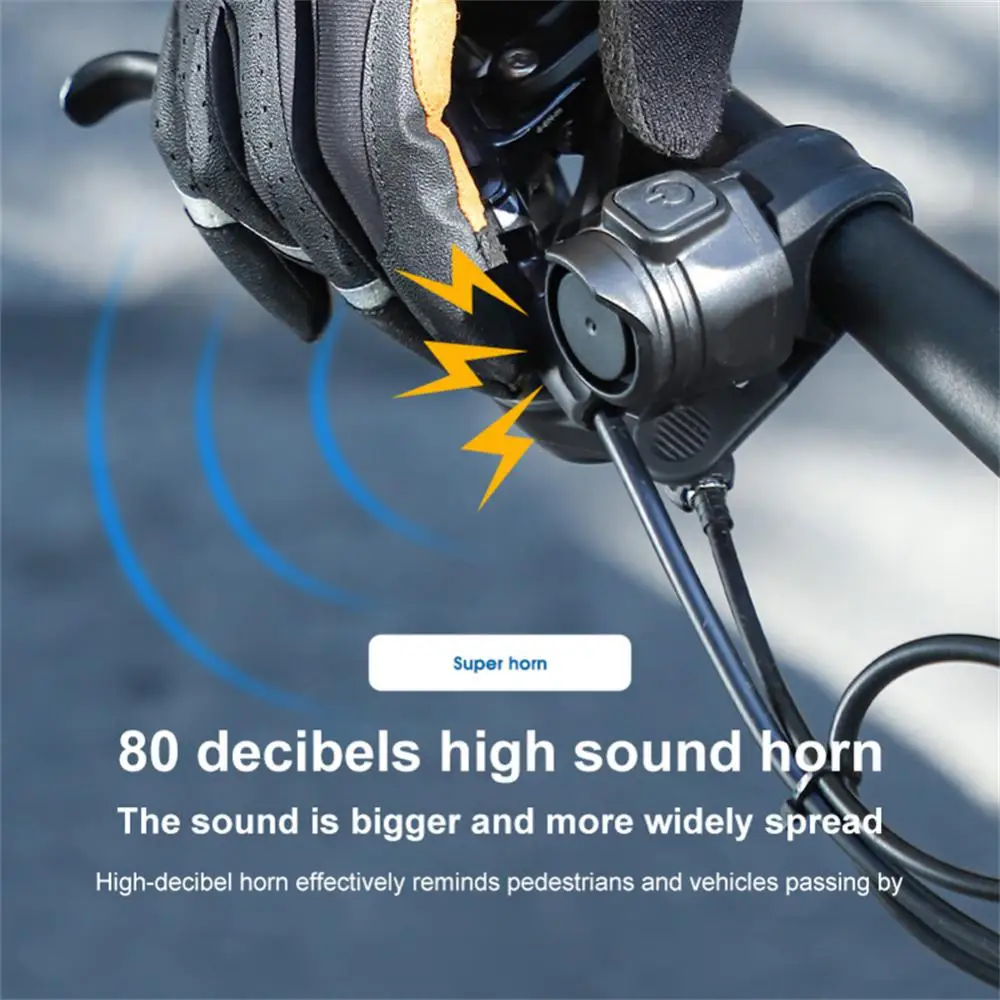 

Bicycle Electric Bell 80dB USB Charging Warning Electric Bell Horn For 22~31.8mm Handlebar Bike Bell MTB Road Bike Ring Sound
