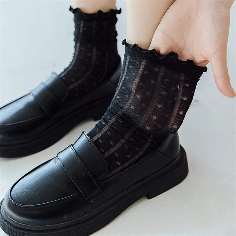 Женские Милые Белые Кружевные Носки В Стиле Ретро