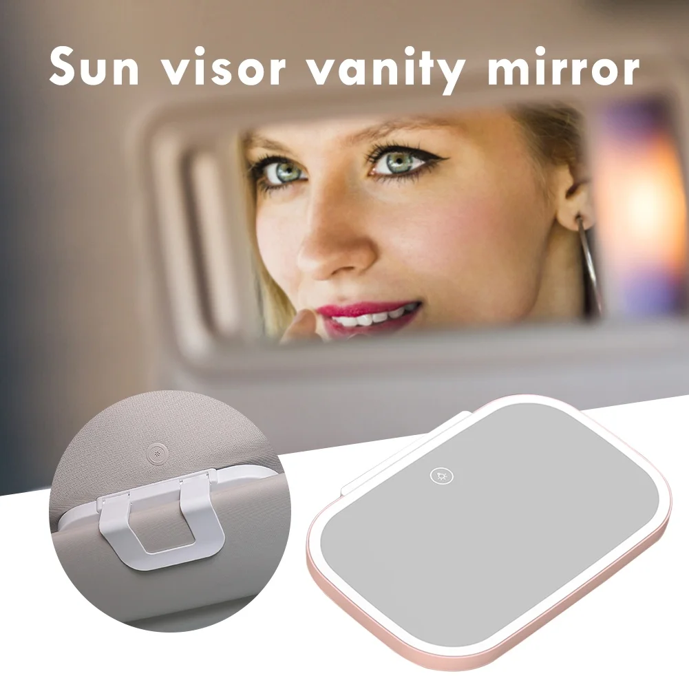 

Universal Car Sun Visor Mirror Dimmable LED Car Makeup Mirror LED Light Automobile Interior Rear View Mirror With LED Light