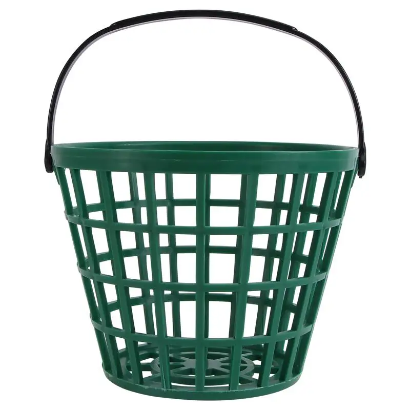 

Green Portable Golf Ball Basket Durable Nylon Golfball Container With Handle Ball Holder Box Contain Sports Training Supplies