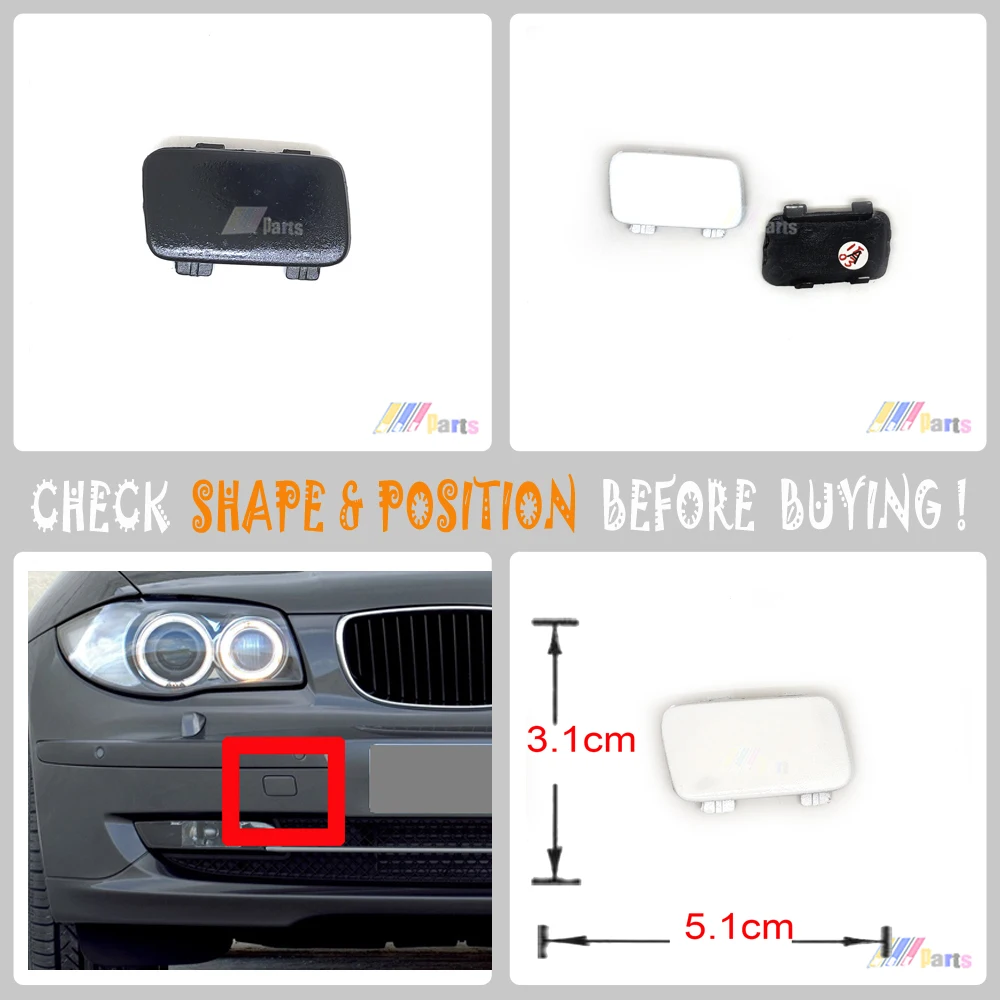 

07-10 for BMW1 E81 3door E87 LCI 5door Hatchback 116d 114d 118d 125i 128i 135i FRONT TOW COVER