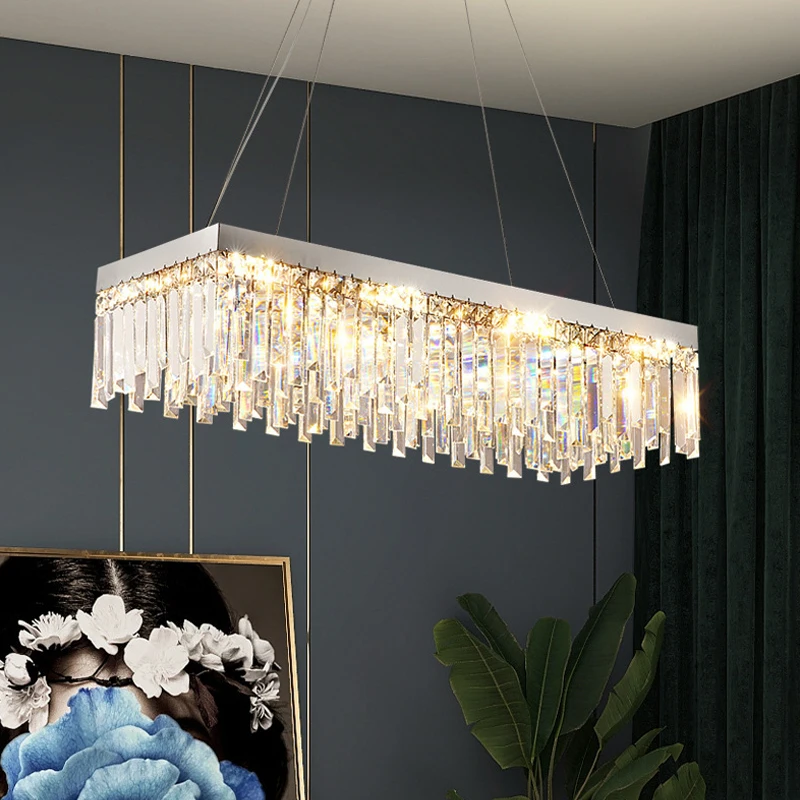 

Pendant Lamp Led Art Chandelier Light Room Decor Modern Luxury Crystal Home Lustre Indoor Fixture