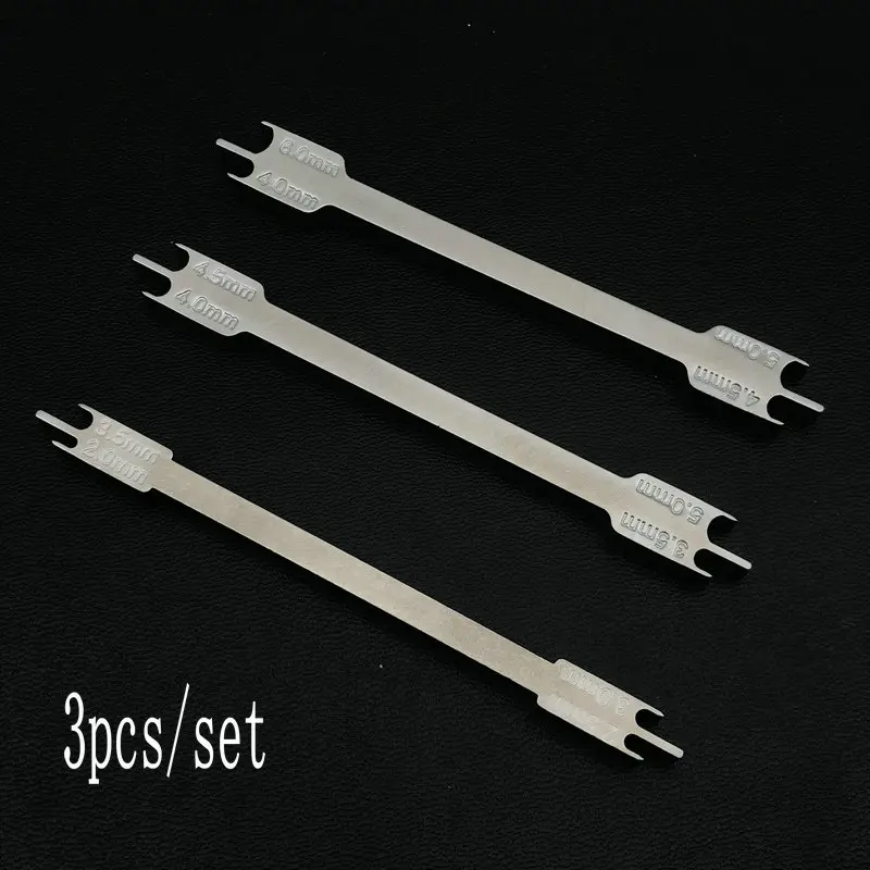 

3pcs/set Dental Bracket Gauge Locator Stainless Steel Rod Bracket Positioner Orthodontic Materials Instruments Size 2.0-6.0