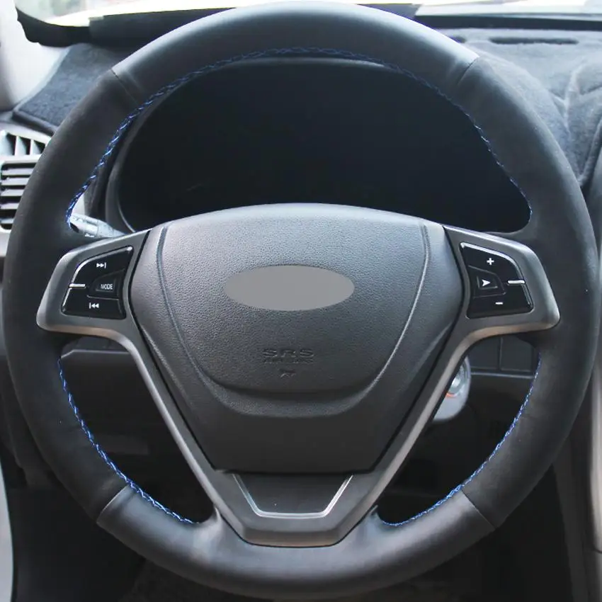 

Прошитая вручную искусственная черная замша из натуральной кожи для Chery Tiggo 2010-2013 Tiggo 3 2014 2015