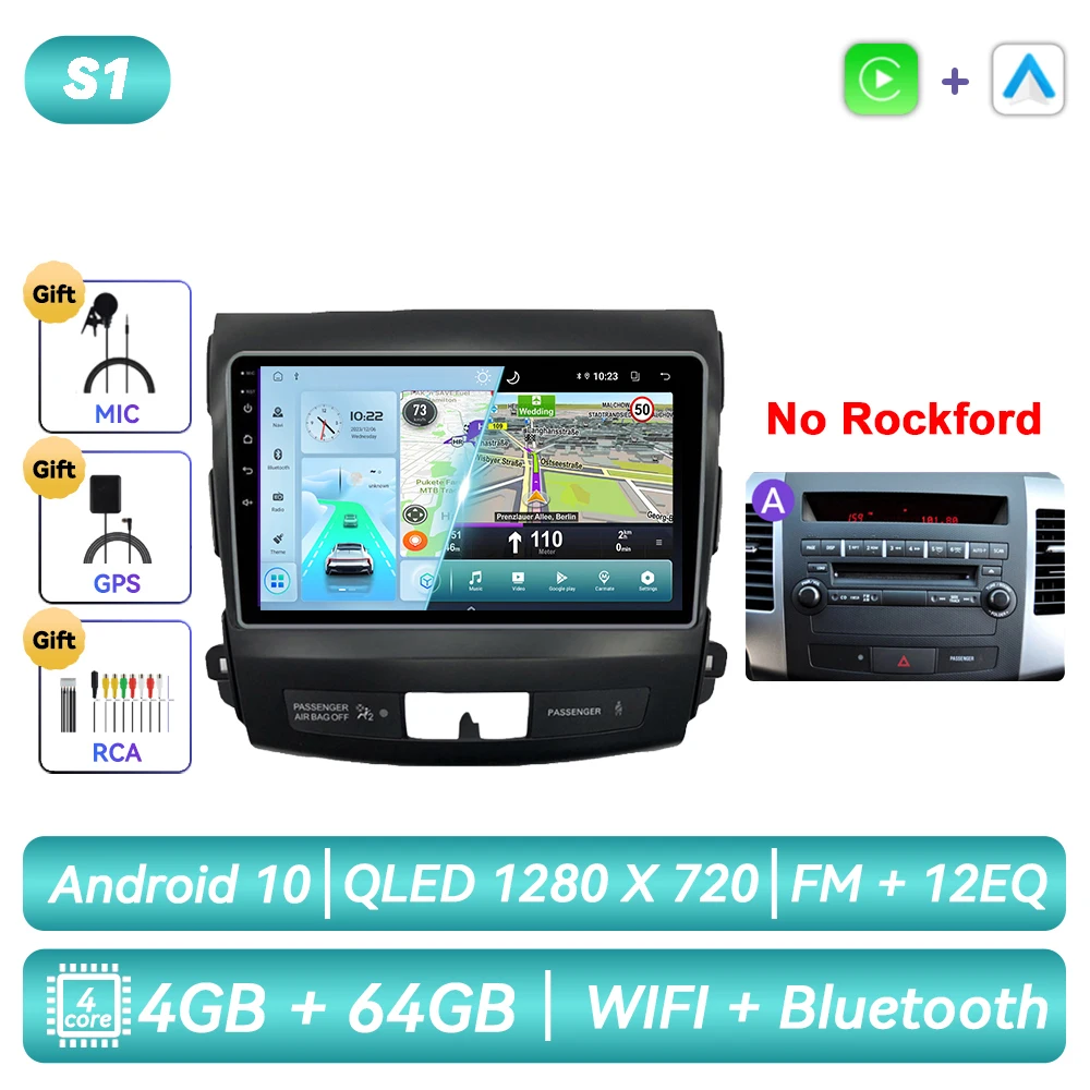 

Для Mitsubishi Outlander 2006 2007 2008 2009 2010 2011 Peugeot 4007 Citroen C-Crosser Android автомобильный радиоприемник мультимедийный плеер Carplay экран авто стерео
