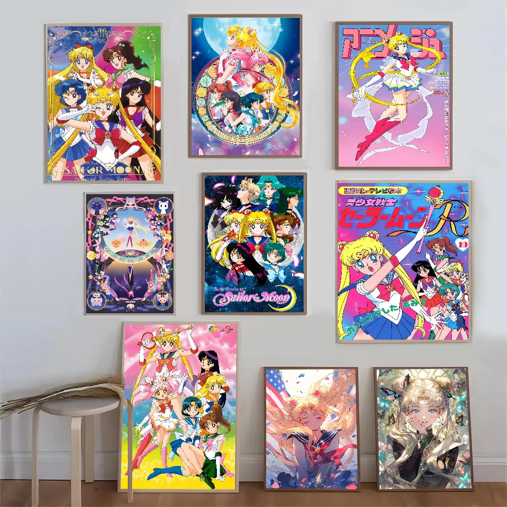 Милые моряки девушка самоклеящийся художественный постер белая бумага наклейка