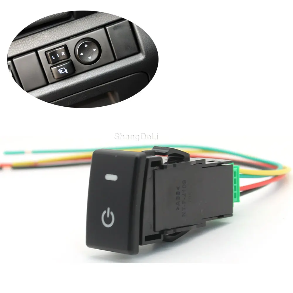 

Car LED Light Daytime Running Light Power On Off Push Button Switch Refitted Switch With Wire For Isuzu D-MAX