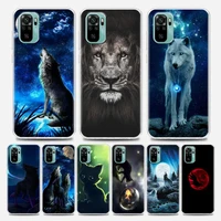 the wolf lion cat clear redmi case for note 7 8 9 10 5g 4g 8t pro redmi 8 8a 7a 9a 9c k20 k30 k40 y3 soft silicon
