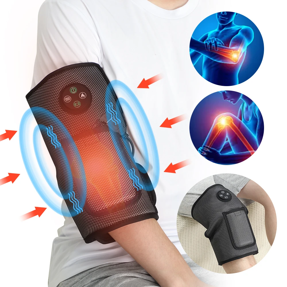 

Air Pressure Knee Massager for Joint Pain Relief Electric Heating Therapy Knee Vibration Massager Elbow Knee Pad Calf Massager