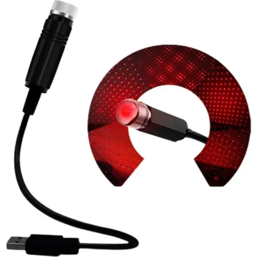 

River World Car Inside Foot Six and Ceiling Red LED USB Lighting Disco Adjustable Lamp Light
