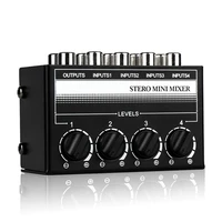 cx400 audio mixer mini stereo 4 channel passive mixer microphone multi channel 1 in 4 out stereo splitter for studio