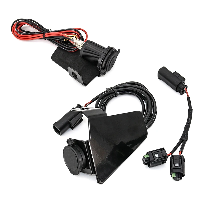 Motorcycle Dual USB Interface Port Charger Adapter Waterproof Lighter Charger New Black Plastic For BMW R1200GS/R1250GS/ADV