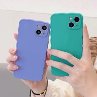 wave pattern very peri blue soft silicone jelly phone case for iphone 11 12 13 pro xs max x xr 7 8 plus matte back cover shell
