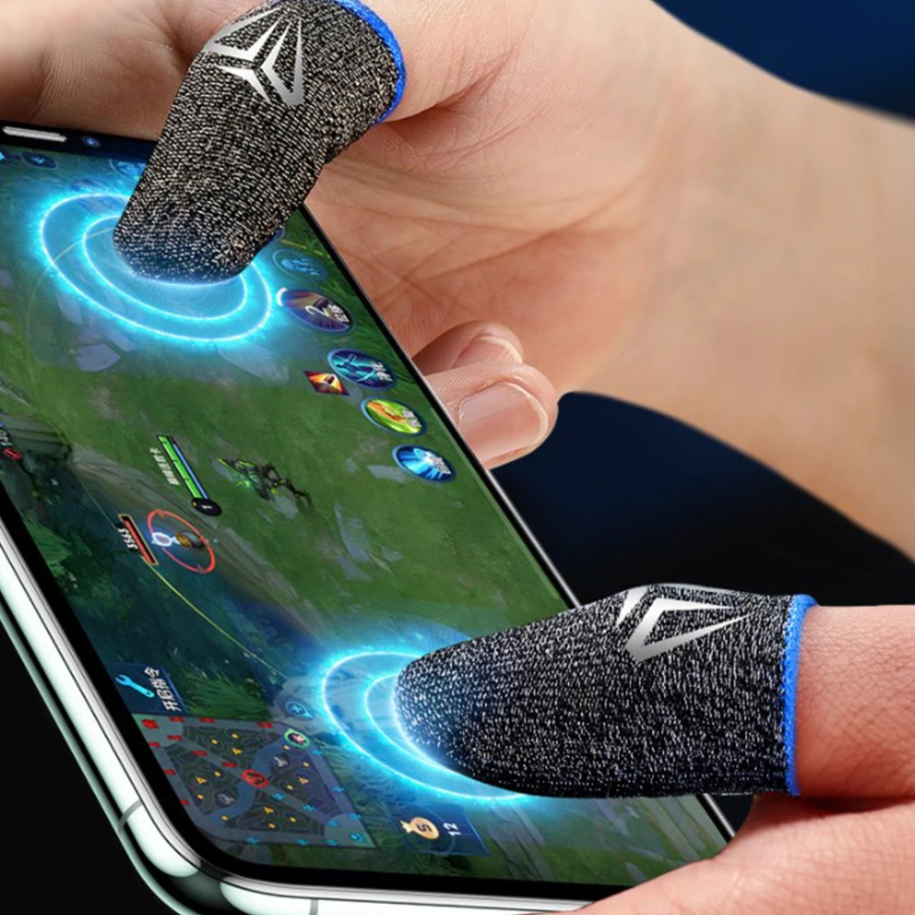 

2pcs Finger Cover Breathable Game Controller Finger Sleeve Mobile Game Fingertip Gloves For Gamer Sweatproof Anti-slip Supply