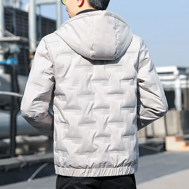 2022 Winter coat Men's Jacket Windproof Pilot Fashion collar Spring and autumn casual quilted warm zipper