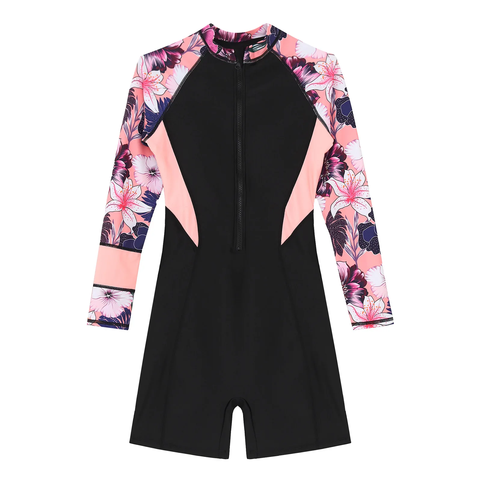 Женский слитный купальник спортивный с длинным рукавом бойфрендами UPF 50 + костюм