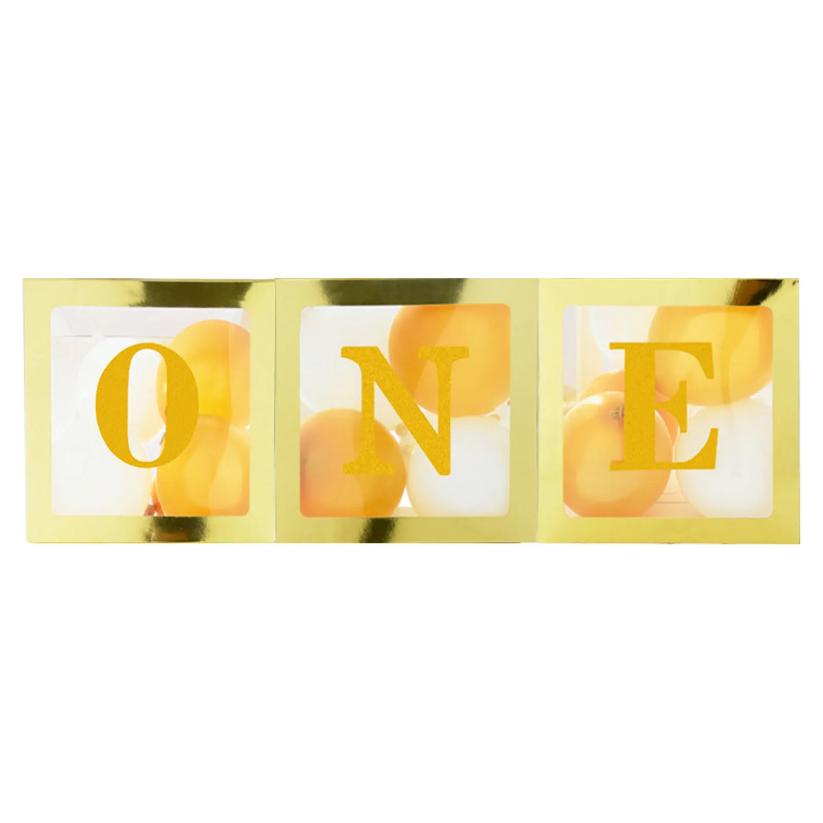

Прозрачная коробка для воздушных шаров на день рождения с надписью «ONE» или «TWO Baby»