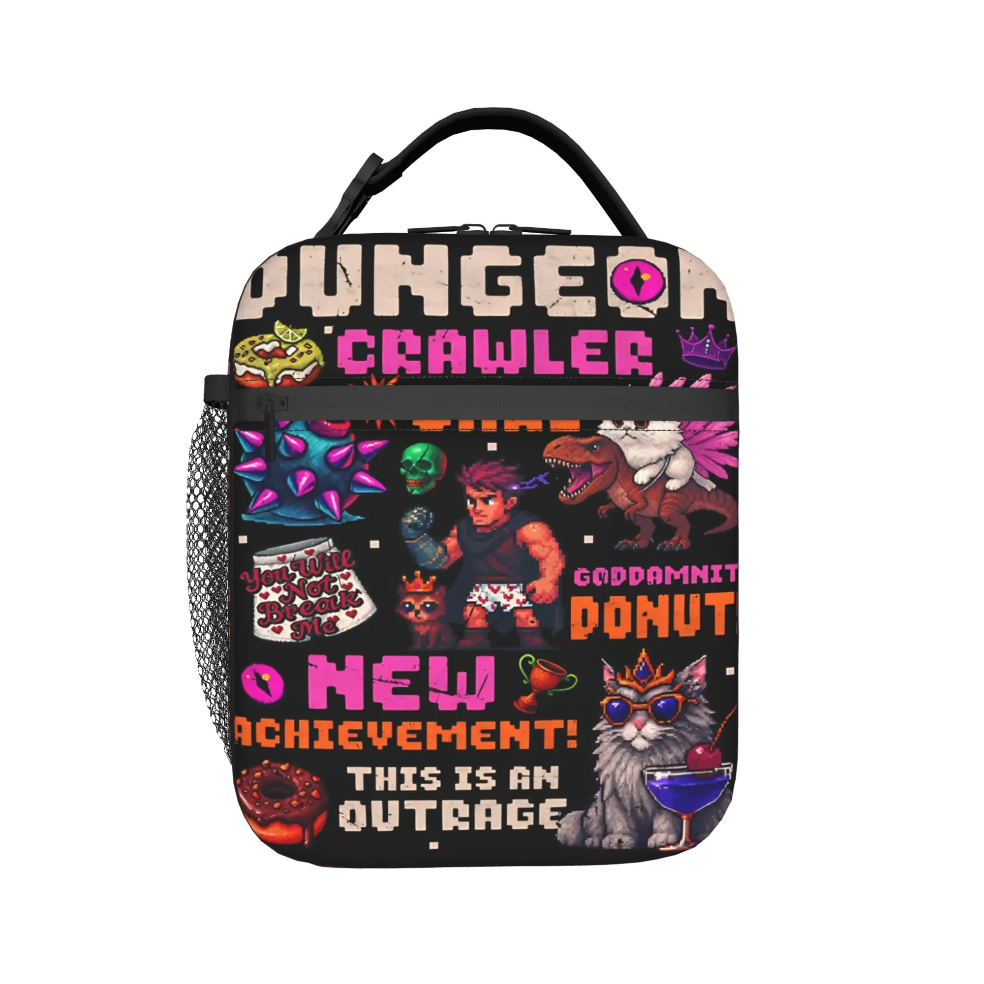 Фото Сумка-контейнер для обедов Dungeon Crawler Carl Princess Donut & Mongo, изолированная, герметичная, для хранения еды №3