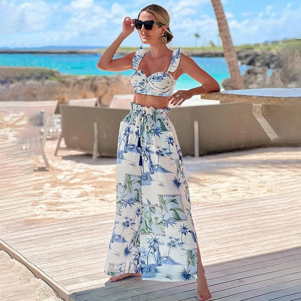 Цельный купальник в стиле ретро с принтом розовый цвет сексуальный пляжный