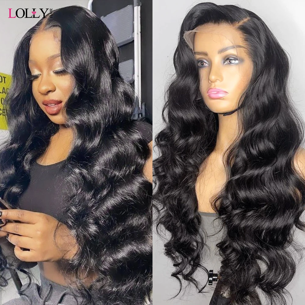 Парик с фронтальным кружевом Lolly парики водной волной натуральный цвет 13х4 парик