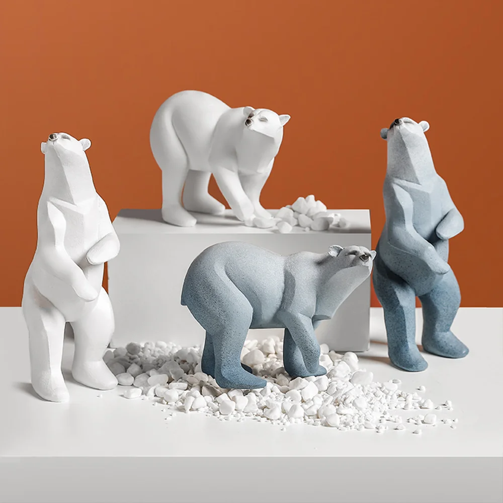 

Polar Bear Statue Resin Sculpture Decoration Living Room Crafts Decoration Room Decor Indoor Statue