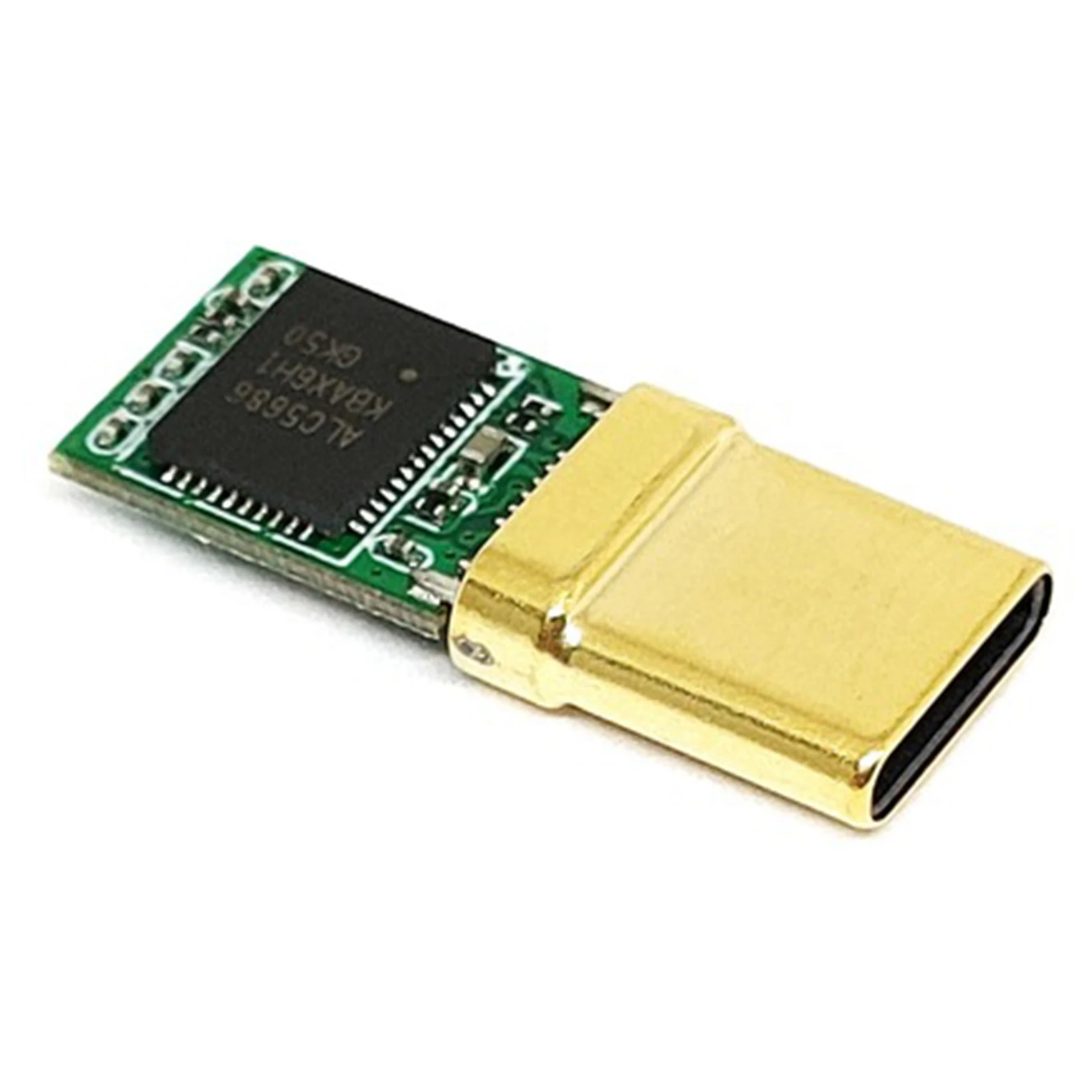 Фото Штекер A08E-USB-C, чип декодера ALC5686, позолоченный 1U, аудиоразъем 32 бит 384 кГц, разъем для быстрой зарядки, адаптер «сделай сам» №1