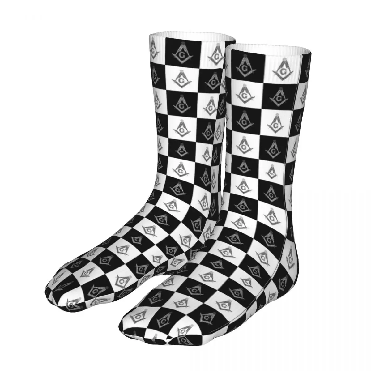 Socken Männlichen Herren Frauen Harajuku Freimaurer Checkered Muster Socken Freimaurer Mason Hohe Qualität Socken Frühling Sommer Herbst Winter