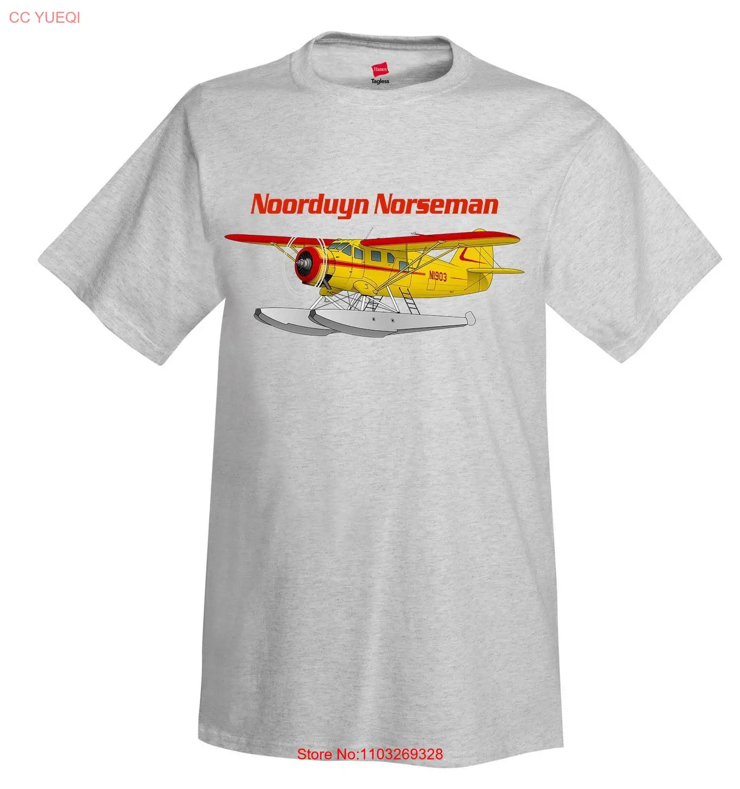 Футболка с самолетом Noorduyn Norseman — персонализированная вашим N #