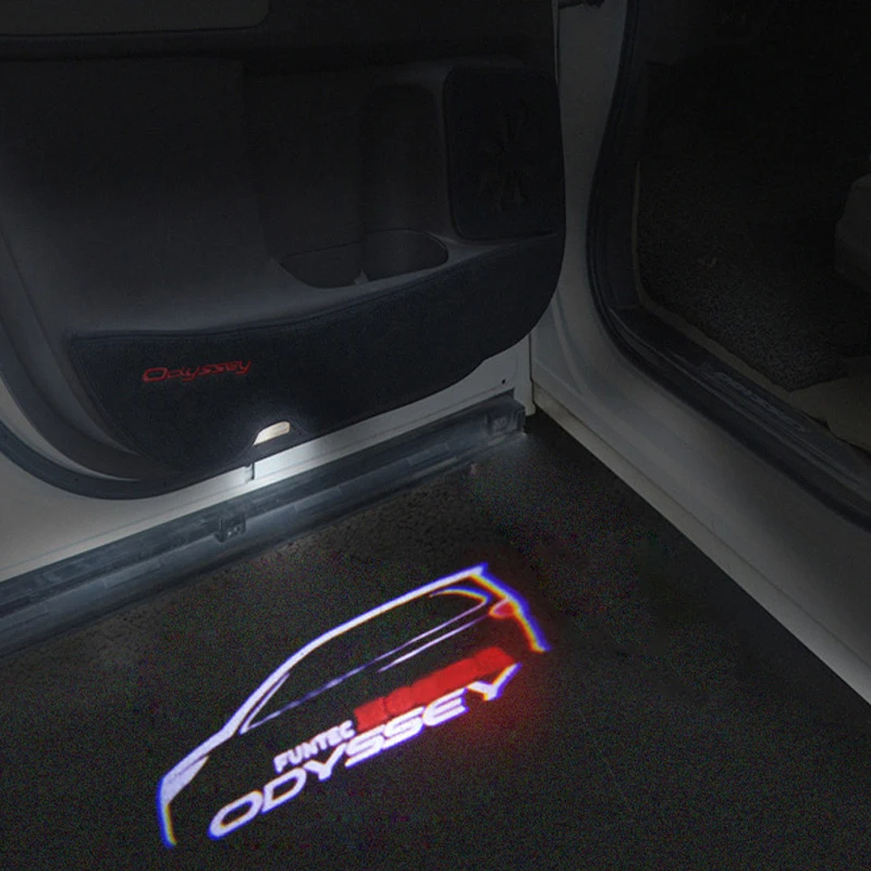 2pcs ODYSSEY Logo Projector Lamp ACCORD Welcome Light For HONDA FUNTEC CR-Z Honda Car Door |