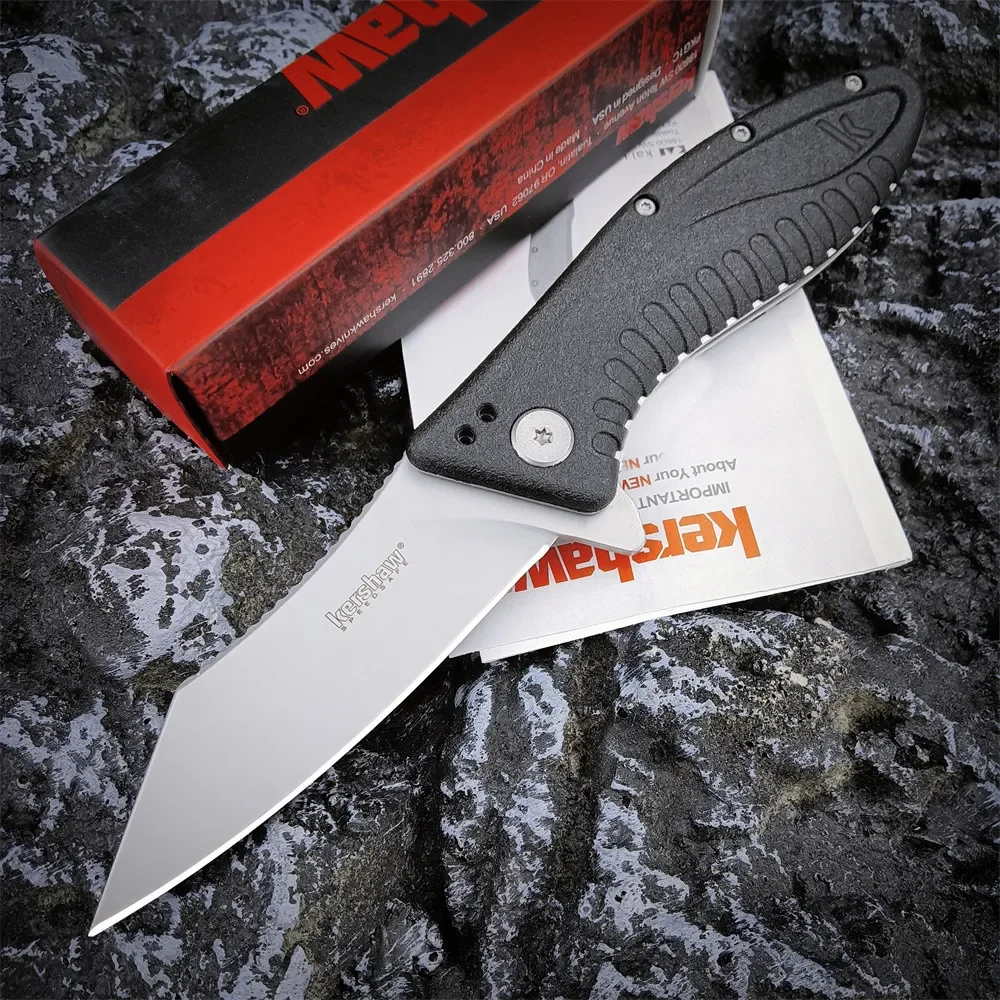 

Kershaw 1319 Grinder Pocket Assisted Flipper Knife Reverse Tanto Blade, Nylon Wave Fiber Handle With Pocketclip Outdoor EDC Tool
