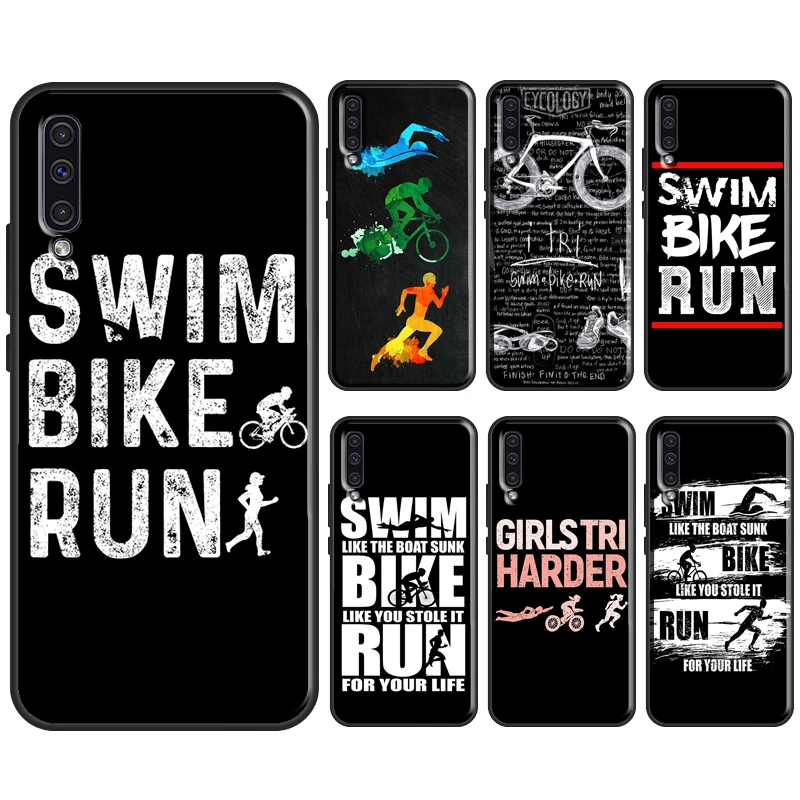 Мягкий силиконовый чехол для плавания езды на велосипеде триатлона Samsung A52S A12 A22 A32