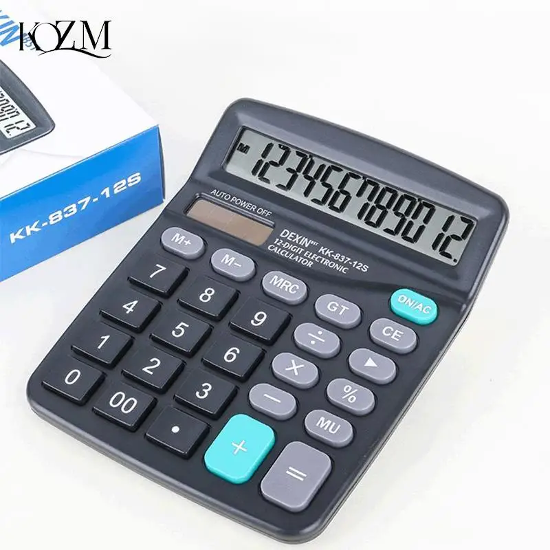 

12 Digits Electronic Calculator Solar Calculator Dual Power Supply Calculator for Home Office School Financial Accounting Tools