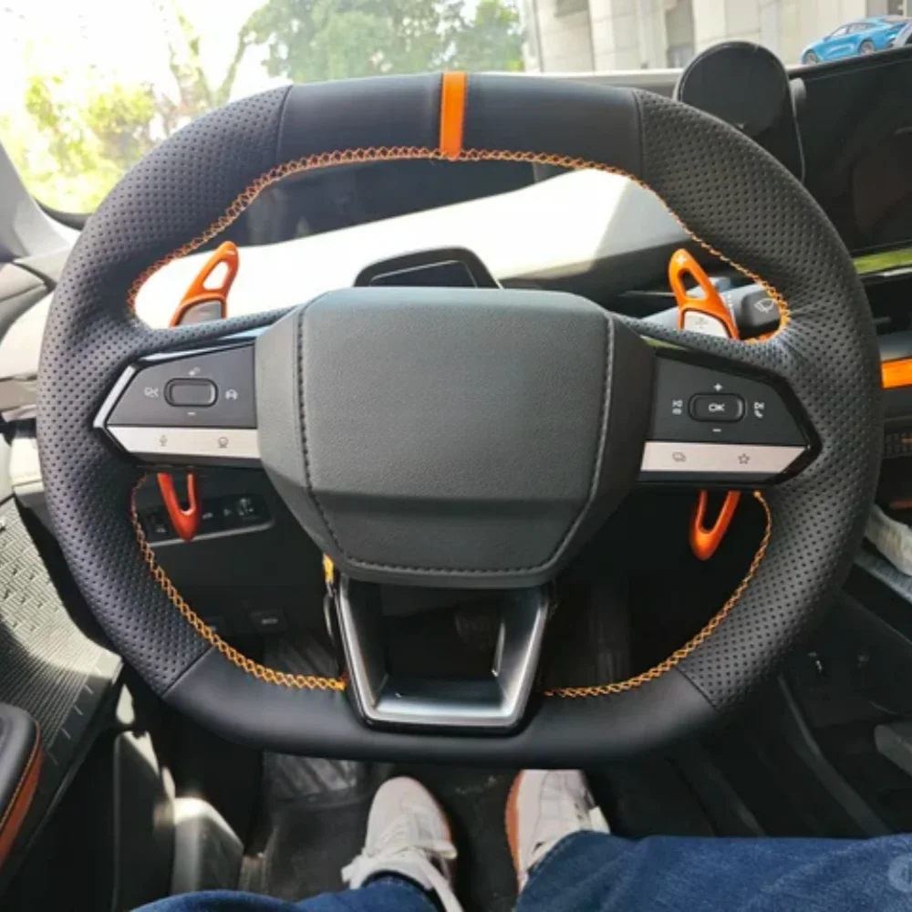 Фото Индивидуальный чехол на руль из микрофибры для Changan 22-24 UNIV UNIK CS55 PLUS KILOBYTE Q05, автомобильные аксессуары №1