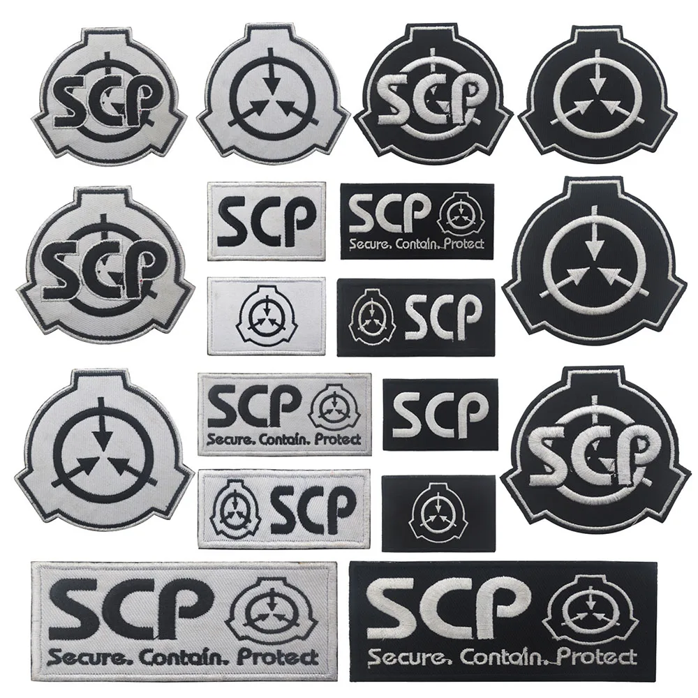 SCP Foundation Logo Embroidery Patch Supernatural Lovers Hook Loop Armband Badge Applique for Jacket Jeans Bag Backpack Clothes