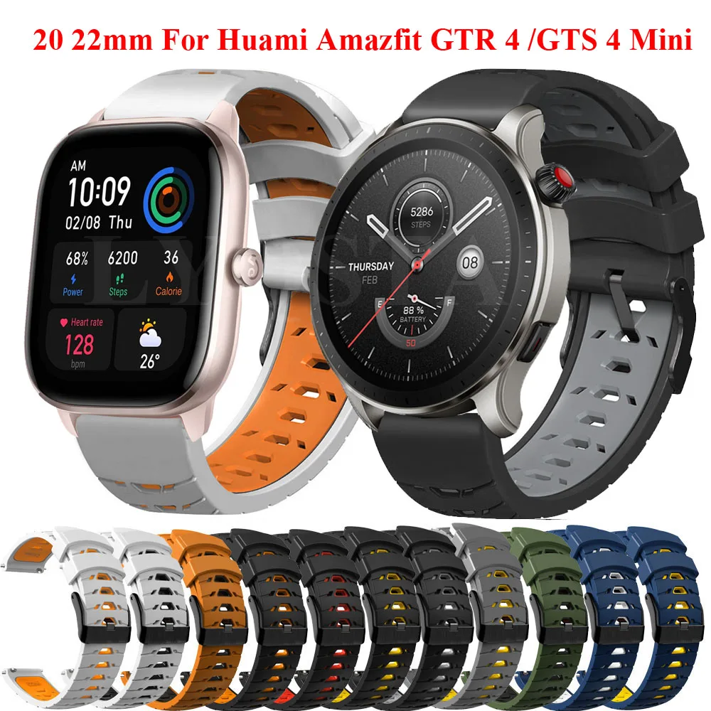 

Smart Watchband For Huami Amazfit GTR 3 Pro 42 47mm/GTR 4 3 2 2e Silicone Bracelet Strap For GTS 4/3 Bip U/Pro Wristband 20 22mm