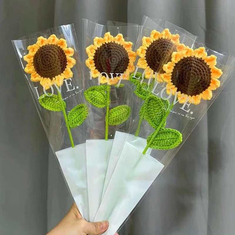 

Sunflower Tulip Carnation Simulation Flower Bouquet Wedding Party Decoration Homemade Valentine's Day Teacher's Day Gift