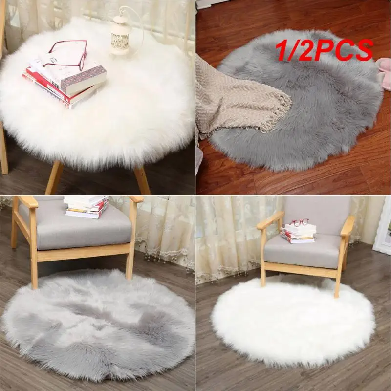 Small Rug For Chair 1/2PCS Carpet Soft Machine Floor Small Rugs Mat Warm Artificial ...