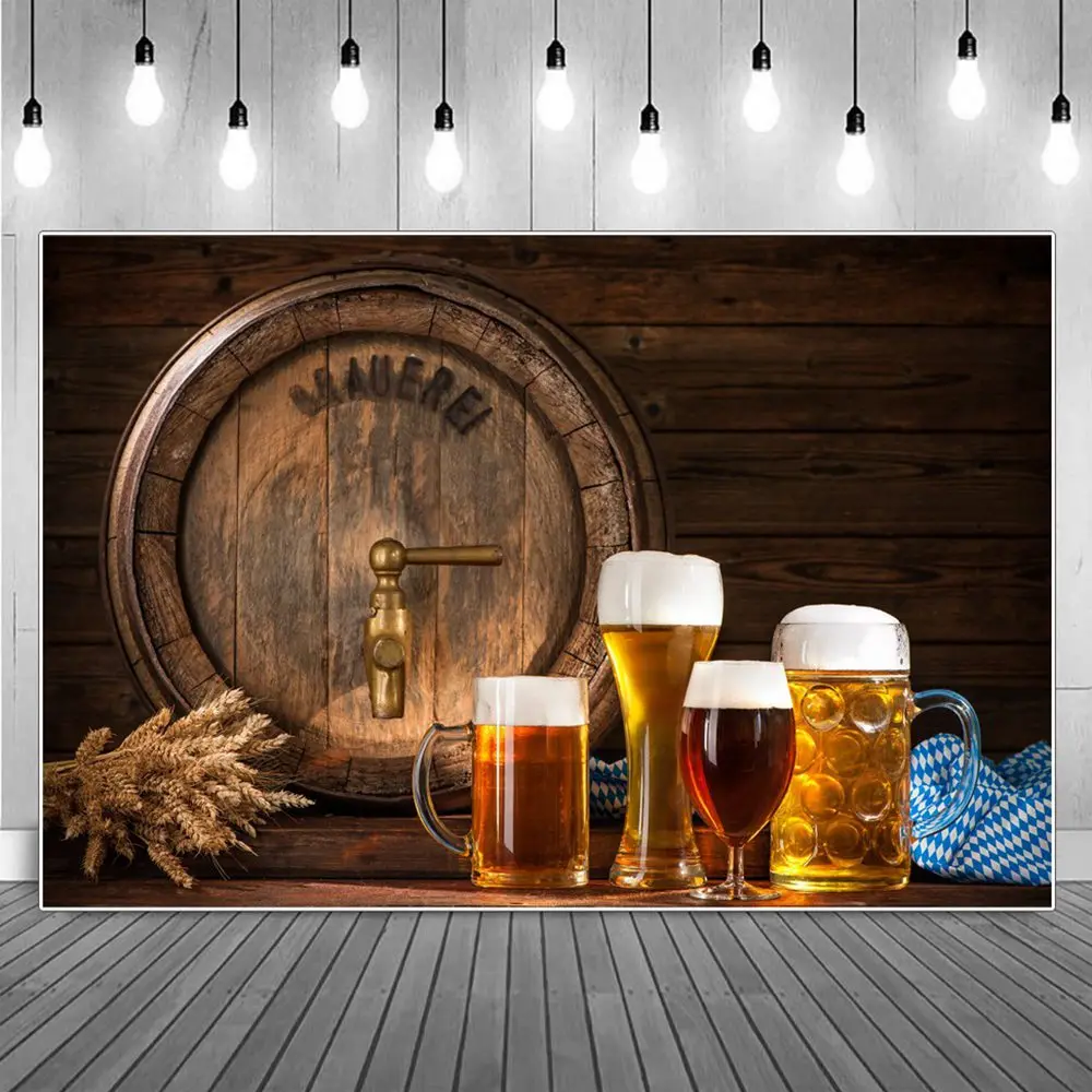 

Vintry Beer Barrel Photography Backgrounds Ancient Cellar Wooden Wine Bucket Millet Street Party Backdrops Photographic Portrait