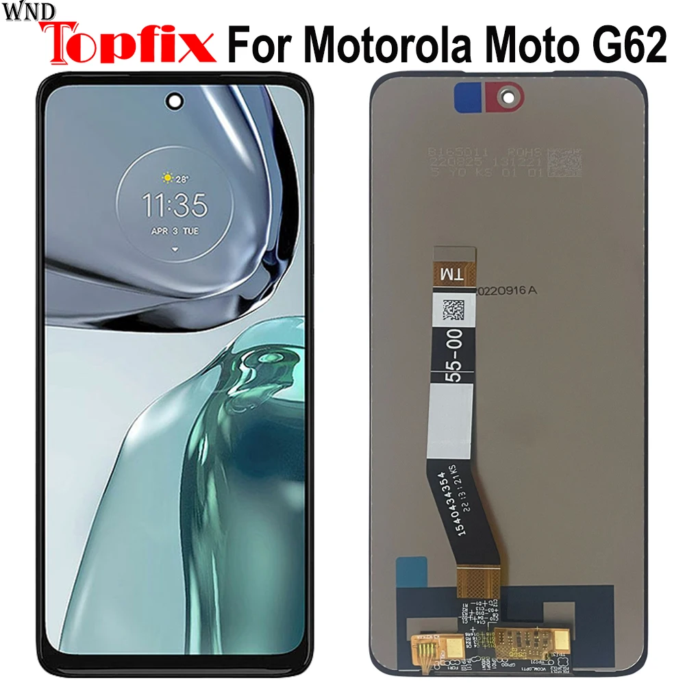 

ЖК-дисплей 6,5 дюйма для Motorola Moto G62, сенсорный экран, дигитайзер в сборе для Motorola Moto G62, ЖК-дисплей