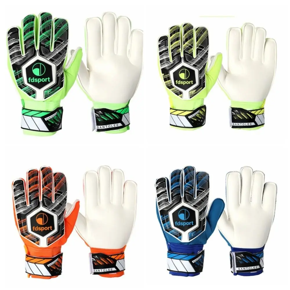 

1 Pair Non-Slip Football Goalie Gloves Wear-Resistant Protective Fingers Game Goalkeeper Gloves Professional Latex