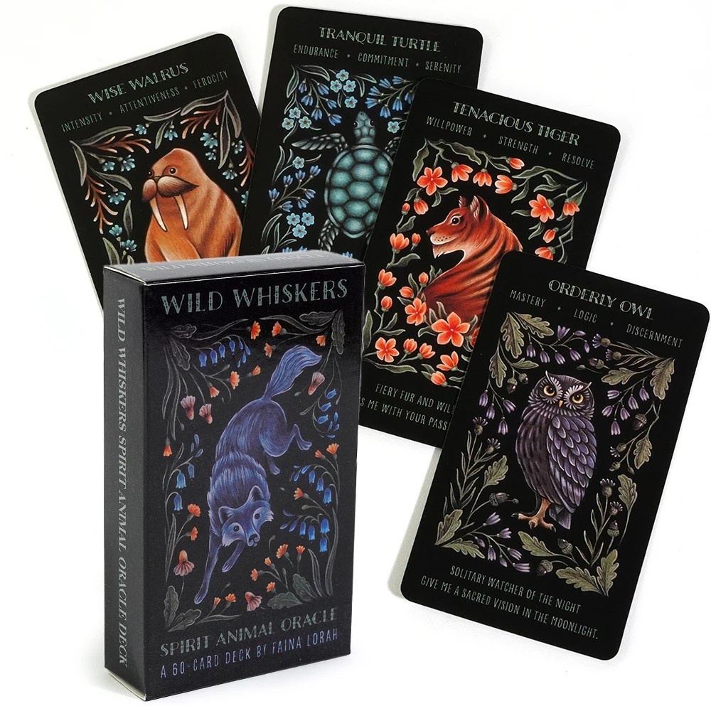 

Wild Whiskers Oracle Deck Spirit Animal Divination Cards Animal Oracle Cards the second edition of Wild Whiskers 60 illustration