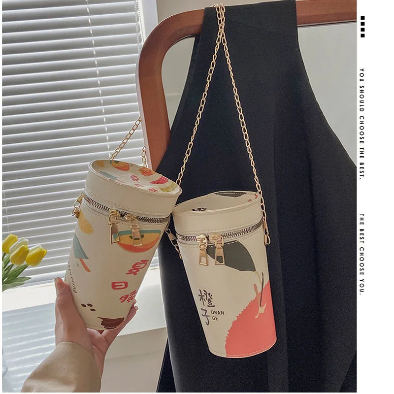 2022 New Trend Personality Wallet Mobile Phone Bag Crossbody Coin Pouch Cute Wholesale Purses Kawaii Women Girl Cylindrical Bag