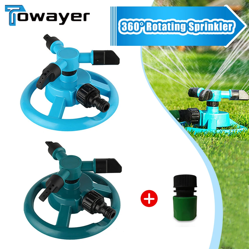 

360 Degree Automatic Rotating Sprinkler Garden Lawn Irrigation System Fast Coupling Rotating Nozzle Garden Irrigation Sprinklers