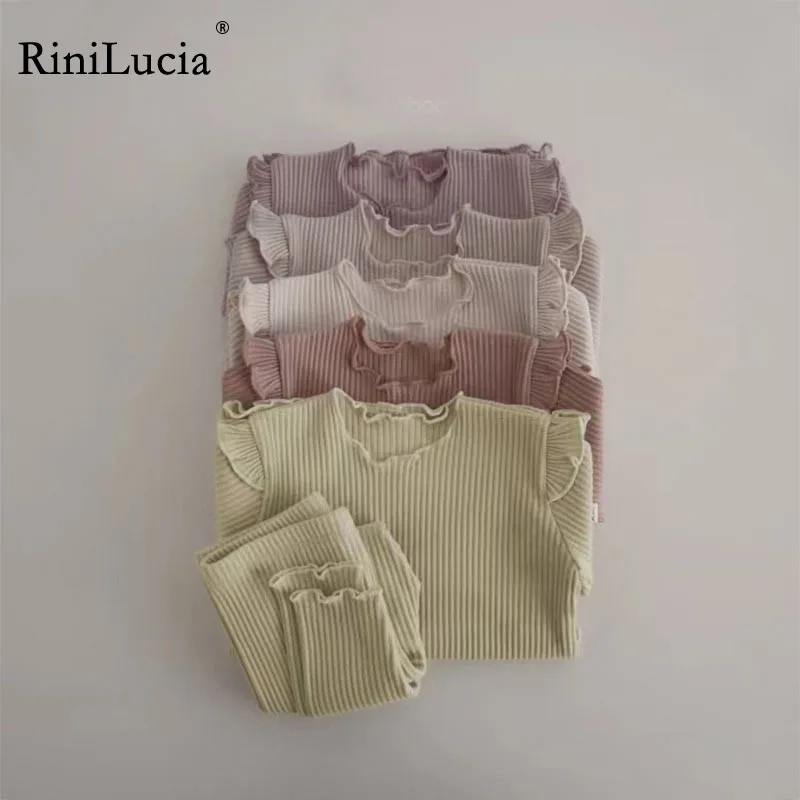 

RiniKinda Baby Kids Pajamas Sets Girl Sleepwear Suit Autumn Kids Pajamas Long Sleeve Pijamas Tops+Pants 2pcs Children Clothing