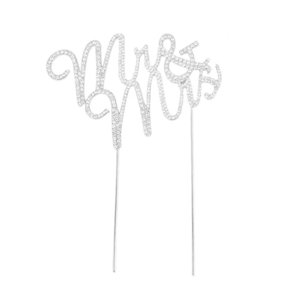 

Bling Cakedecorations Shiny Wedding Topper Props Photo Unique Engagement Shower Bridal Elegant Jewelry Artificial White Decor