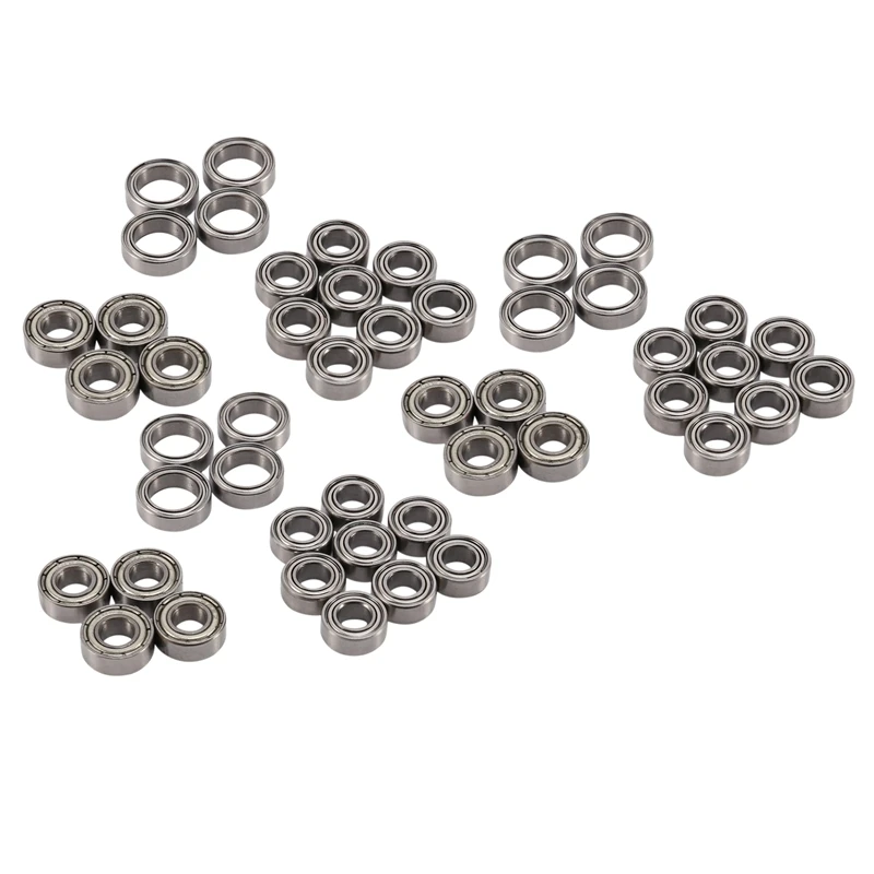 

Комплект шариковых подшипников для Tamiya TT02 TT-02 TT02D TT-02D 1/10, запчасти для радиоуправляемых автомобилей, аксессуары, 48 шт.